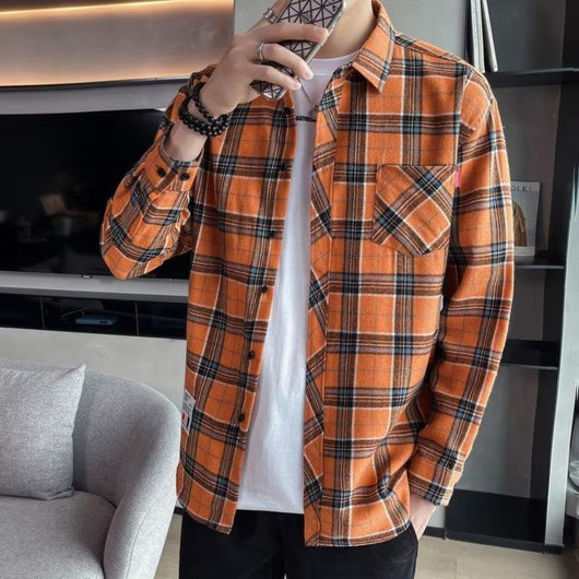 Camisa Casual Cuadros Estilo Hong Kong para Jóvenes - Image 19