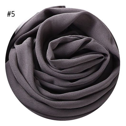 Pañuelo de Gasa Perlada en Colores Sólidos - Cobertura Elegante Monocromática - Image 9