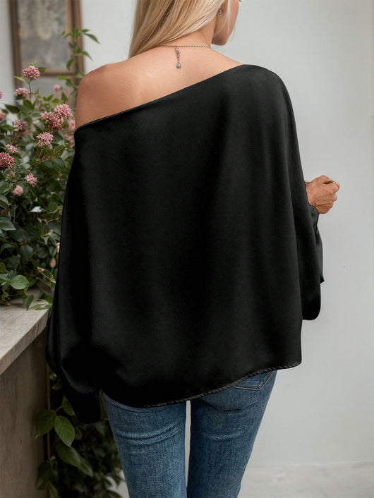 Blusa Suelta de Hombro Descubierto con Mangas Acampanadas - Image 13