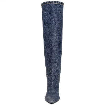 Botas Vaqueras Cuadradas con Tacón Stiletto - Estilo Casual Moderno para Mujer - Image 25
