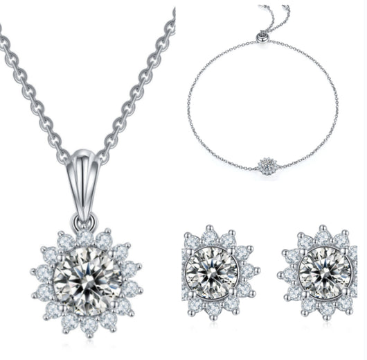 Conjunto de Plata 925 - Collar, Aretes y Pulsera - Image 6