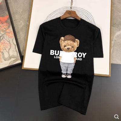 Playera de Algodón Mercerizado para Hombre - Diseño Oso Estampado Manga Corta - Image 2