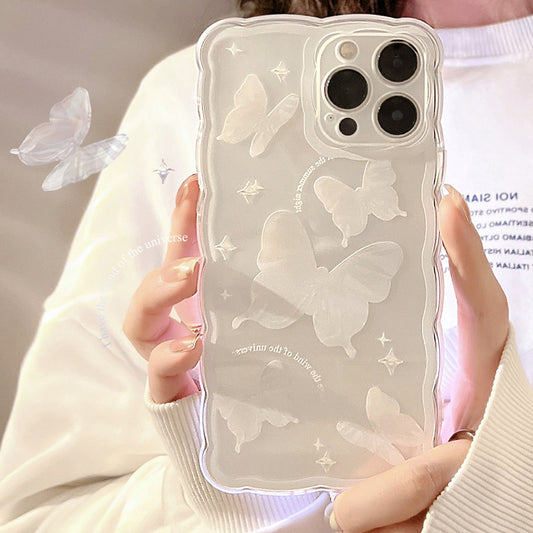 Funda Transparente Mariposa Moderna para Celular Mujer