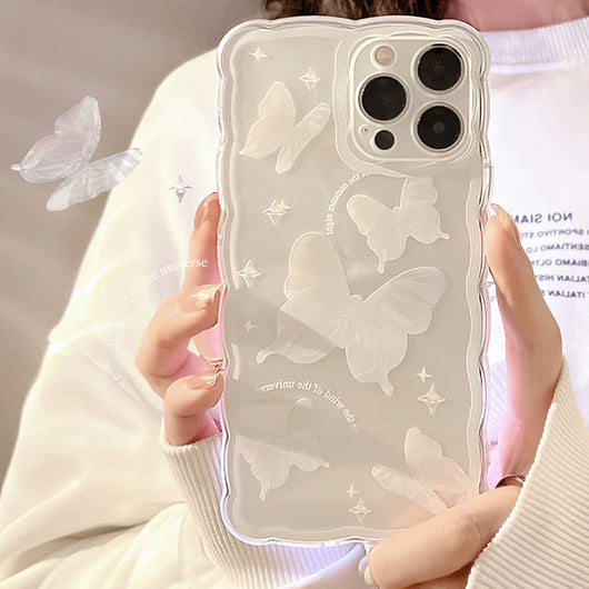 Funda Transparente Mariposa Moderna para Celular Mujer