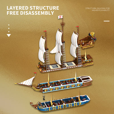 Maqueta Barco Pirata Educativo - Modelo Náutico Armable - Image 7