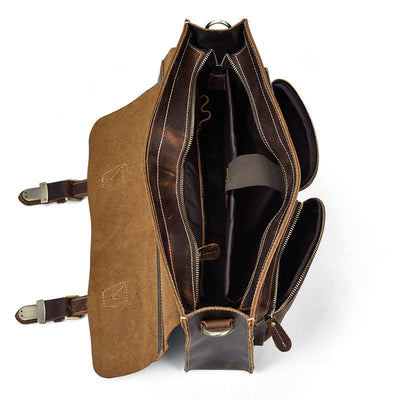 Maletín de Cuero Retro para Hombre - Estilo Ejecutivo Portátil - Image 15
