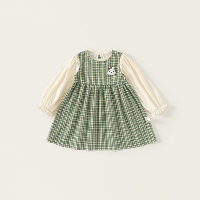 Conjunto de Chaleco y Vestido para Niñas - Dos Piezas Elegante