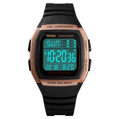 Reloj Deportivo Digital Cuadrado Doble Hora Multifuncional - Image 5