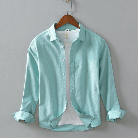 Camisa de Lino Blanca Manga Larga para Hombre - Image 11