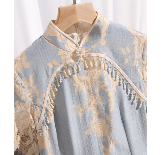 Cheongsam de Encaje Elegante - Diseño Sofisticado para Verano - Image 7