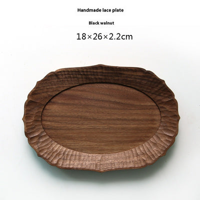 Bandeja de Té Japonesa Artesanal en Madera con Encaje Tallado a Mano - Image 9