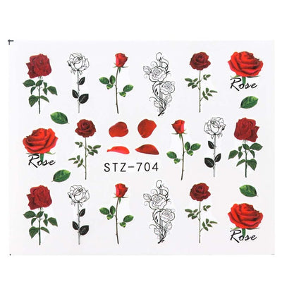 Pegatinas de Agua para Uñas Flores Tinta - Diseños Acuáticos - Image 4