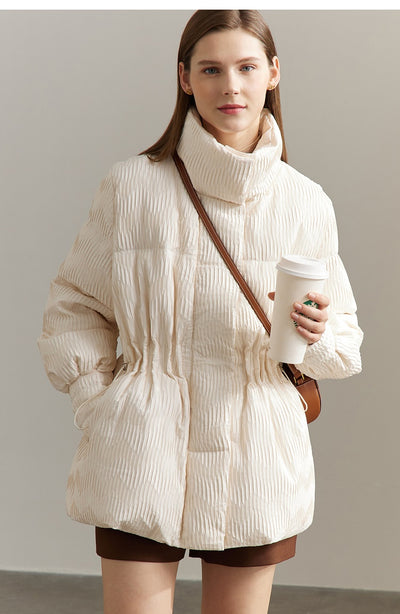 Chaqueta Acolchada Mujer Cuello Alto con Grafeno Tecnológico Negro - Image 12