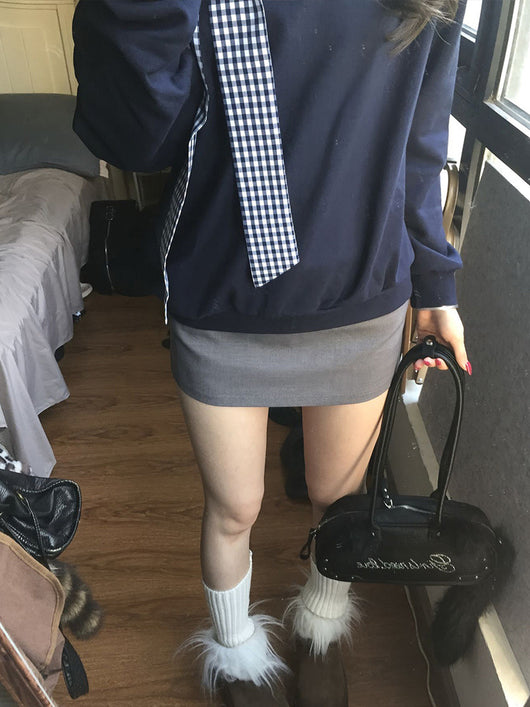 Blusa a Cuadros con Hombros Descubiertos y Manga Larga para Mujer - Image 8