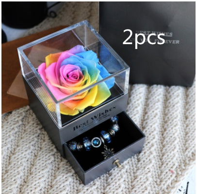 Caja de Joyero con Rosa Eterna - Regalo Perfecto para Amor y Ocasiones Especiales - Image 46