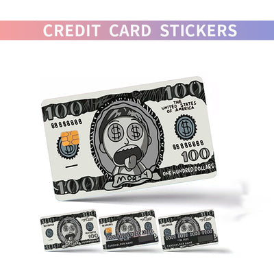 Anime cityscape credit card sticker with vibrant pink, purple, and blue hues, showing buildings and power lines. - Image 21