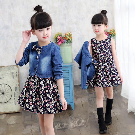Conjunto de Falda Floral de Dos Piezas para Niñas - Image 7
