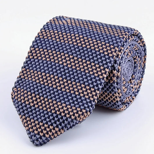 Corbata Retro Británica Coreana de Lana Tejida a Mano con Punta Afilada - Image 16