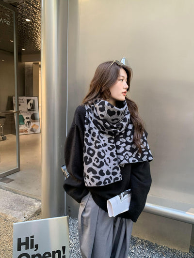 Bufanda Leopardo Moda Europa América - Cálida y Versátil para Mujer - Image 16