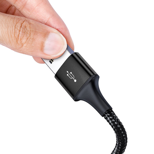 Cable 3 en 1 Carga Rápida - Lightning, Micro USB y USB-C Negro - Image 5