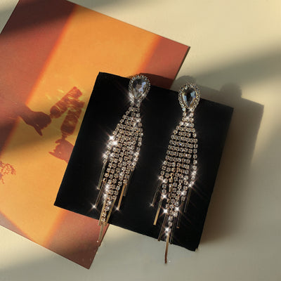 Aretes de Novia con Cristales y Largos Flecos - Elegancia y Temperamento - Image 10