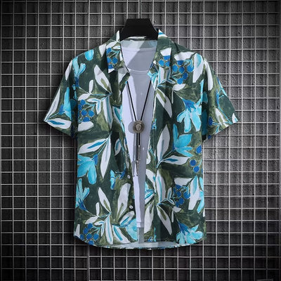 Camisa Casual Suelta de Diseño Exclusivo para Hombre Talla Grande Verano - Image 15