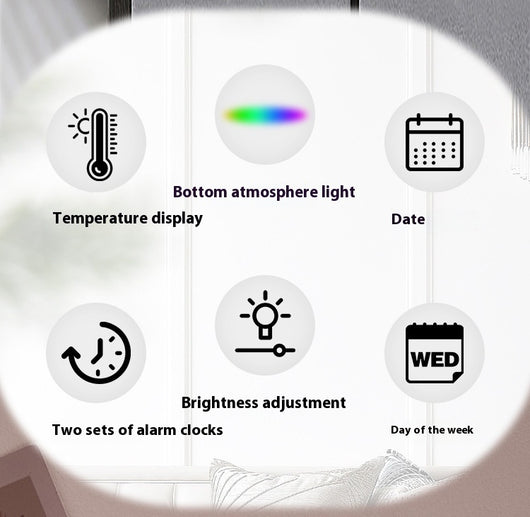 Reloj LED Ambiental con Luz Inteligente - Image 38