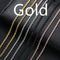 Classique Corde Cha Ne Hommes Collier Largeur Dorado 3mm30inch