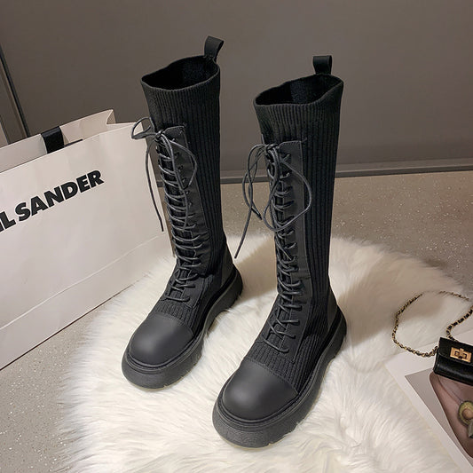 Botas Hasta la Rodilla Estilo Británico para Mujer - Image 2