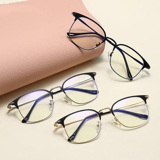 Gafas Ópticas Retro Cuadradas con Filtro Azul para Miopía