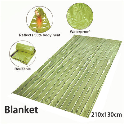 Saco de Emergencia Térmico Portátil - Manta Impermeable y Resistente al Viento para Camping - Image 20