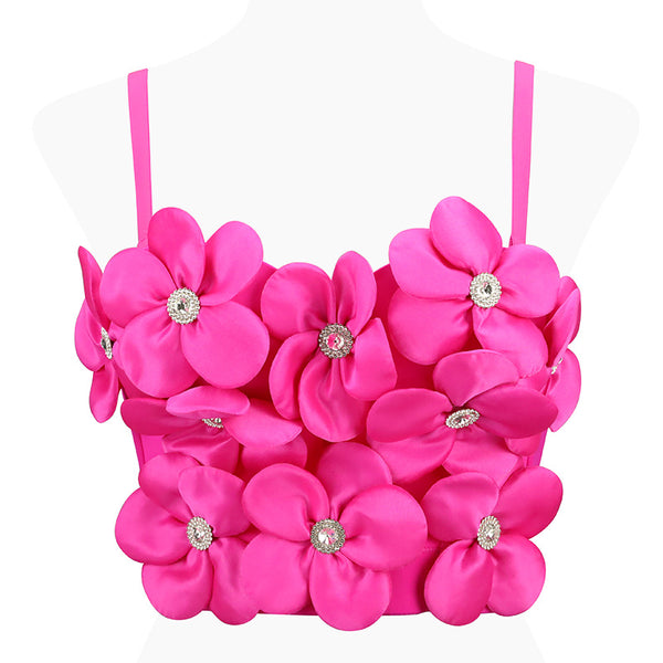 Top Bandeau Floral con Brillantes Dopamina - Image 3