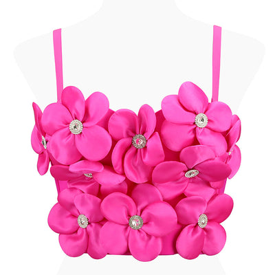 Top Bandeau Floral con Brillantes Dopamina - Image 3