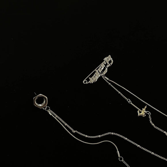 Broche Minimalista de Personalidad Fría - Accesorio Versátil para Looks Modernos