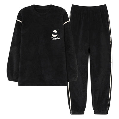 Pijama Térmico de Terciopelo Coral para Hombre - Cuello Redondo Franela Invierno - Image 12