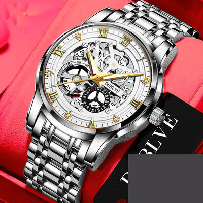 Reloj Calendario de Mano Esqueleto Mecánico con Luz Luminosa - Image 7