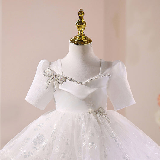 Vestido de Fiesta Infantil con Flores para Damas de Honor - Image 3