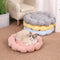 Cama Nido Doble Cara para Perros y Gatos 50x50cm - Diseño Pétalos Multicolor