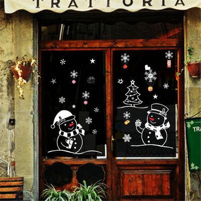 Adhesivo Decorativo Muñeco de Nieve Navideño para Vidrio - Image 2