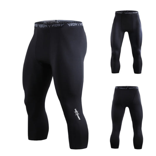 Pantalones de Compresión Deportiva para Hombre - Entrenamiento Baloncesto Transpirable