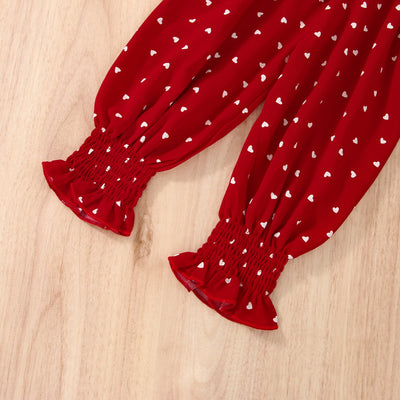 Enterizo Infantil con Tirantes Elásticos y Estampado de Corazones - Image 11