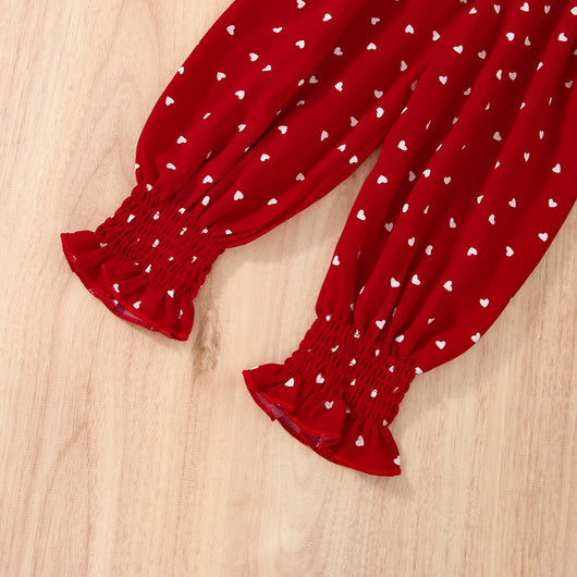 Enterizo Infantil con Tirantes Elásticos y Estampado de Corazones - Image 11