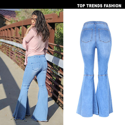 Pantalones Denim Acampanados de Pierna Ancha - Image 5