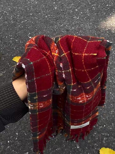 Bufanda de Imitación Cashmira para Mujer con Flecos - Versátil y Elegante - Image 7