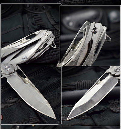 Cuchillo Plegable Táctico de Acero D2 - Alta Dureza para Aventuras - Image 6