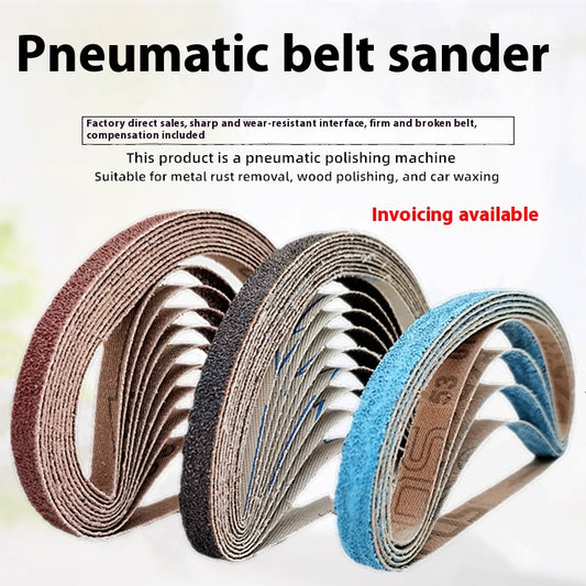 Lijadora Neumática de Banda 10x330mm para Pulido de Metales - Image 2