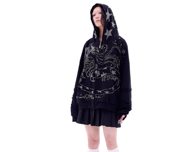 Sudadera Snake Demon Girl con Diamantes - Image 11