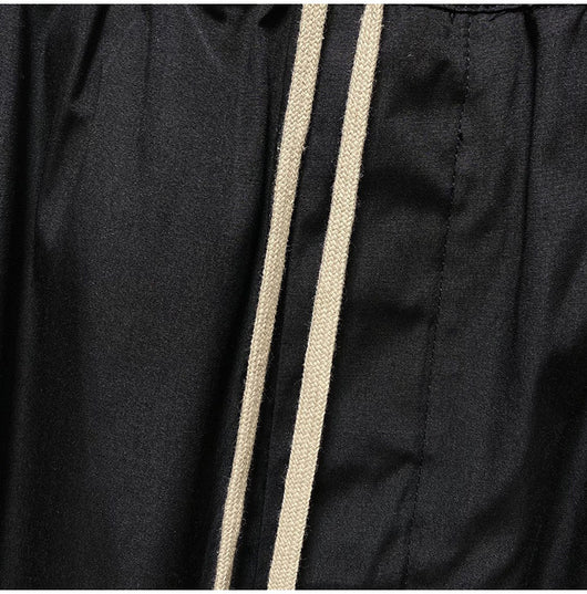 Shorts Harem Motociclista Negro con Bolsillos de Cierre para Hombre - Image 17