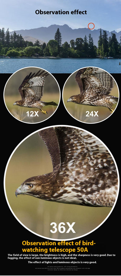Telescopio Monocular 12-36x de Alta Definición para Observación de Aves - Image 12