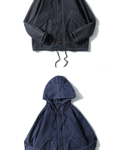 Overol Retro Japonés a Rayas para Hombre - Primavera - Image 12